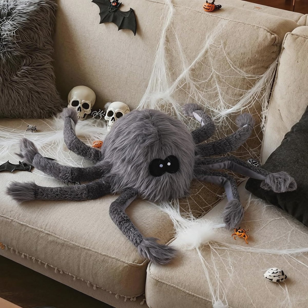 Schattig Pluche Spin Kussen voor Halloween Decoratie