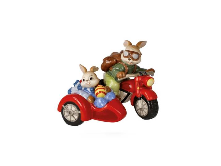 Osterhase GOEBEL Spritztour , bunt, B:16,5cm H:12cm T:15cm, Steingut, Dekofiguren, Osterhase, Limitiert auf 2.999 Stück, mit Zertifikat