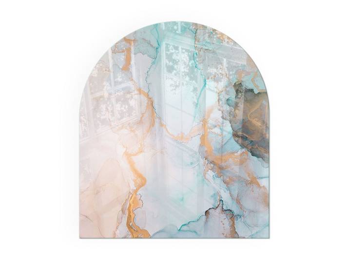 KAMINBODENPLATTE 80x70 cm - Abstraktes Fluidmuster