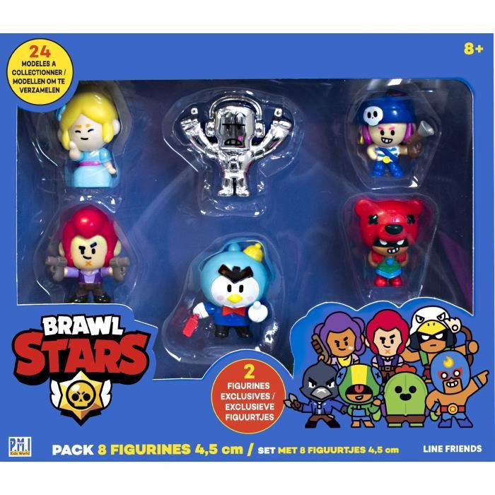 Lansay Brawl Stars Set van 8 figuurtjes van 4,5 cm – Lotnummer 2 – Verzamelobjecten