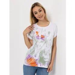 DINE 'N' DANCE Shirt Rundhalsausschnitt vorne bedruckt figurumspielend