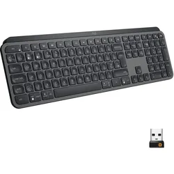 Logitech MX Keys (DE, Kabellos), Tastatur, Grau