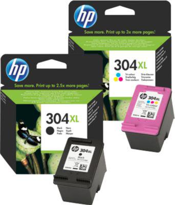 Original HP Tintenpatronen 304XL CMYK, Mixpack, schwarz, Tri-Colour
