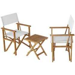 Bistroset Capistrello 3-tlg. Weiß [casa.pro]