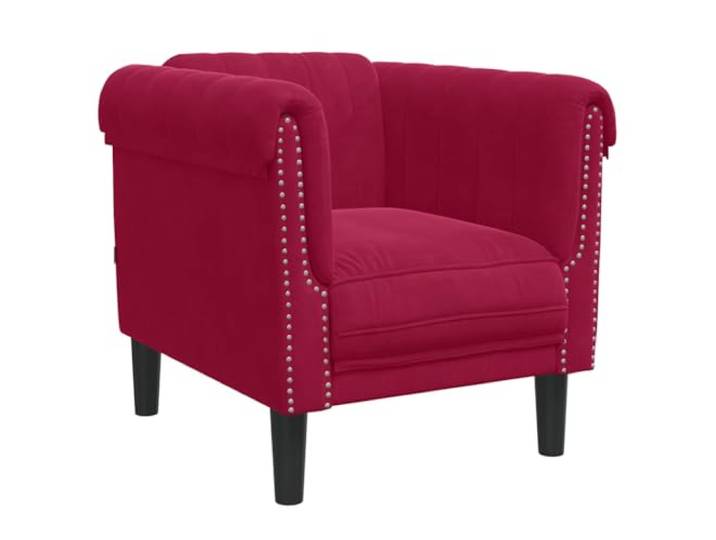 Todiikf Sessel Samt Polstersessel Fernsehsessel Weinrot 80x77x74 cm Elegant weich gepolsterter Recliner mit Holzbeinen für Wohnzimmer, Schlafzimmer und Leseecke.