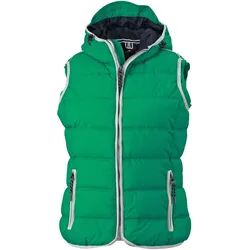 James & Nicholson Damen Bodywarmer 'Maritim' JN1075 irish green/white L