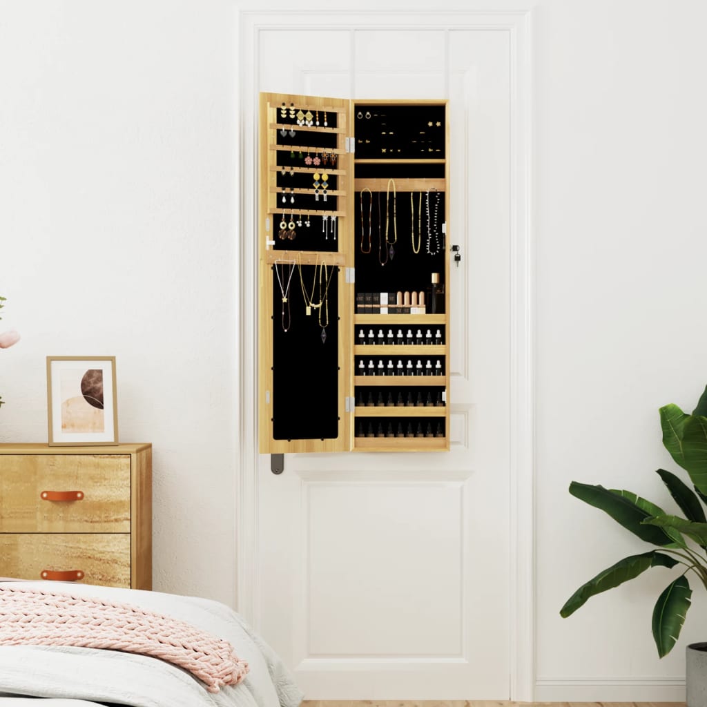 vidaXL Armoire à bijoux avec miroir murale 30x8,5x106 cm