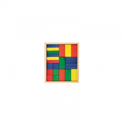Halmakegel.com 42 Bausteine im kleinen Kasten - bunt - 50mm 260218