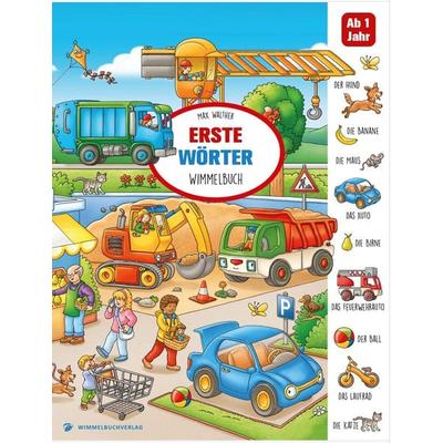 Erste Wörter Wimmelbuch, Gebundene Ausgabe von , Adrian & wimmelbuchverlag, 978-3-9858512-8-7