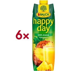 happy day 6er-Pack Fruchtsaftkonzentrat »Ananas« 1 l