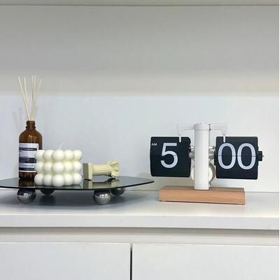 Uplift Picks Retro Automatic Flip Desk Clock Large Display Battery Powered Table Clock g