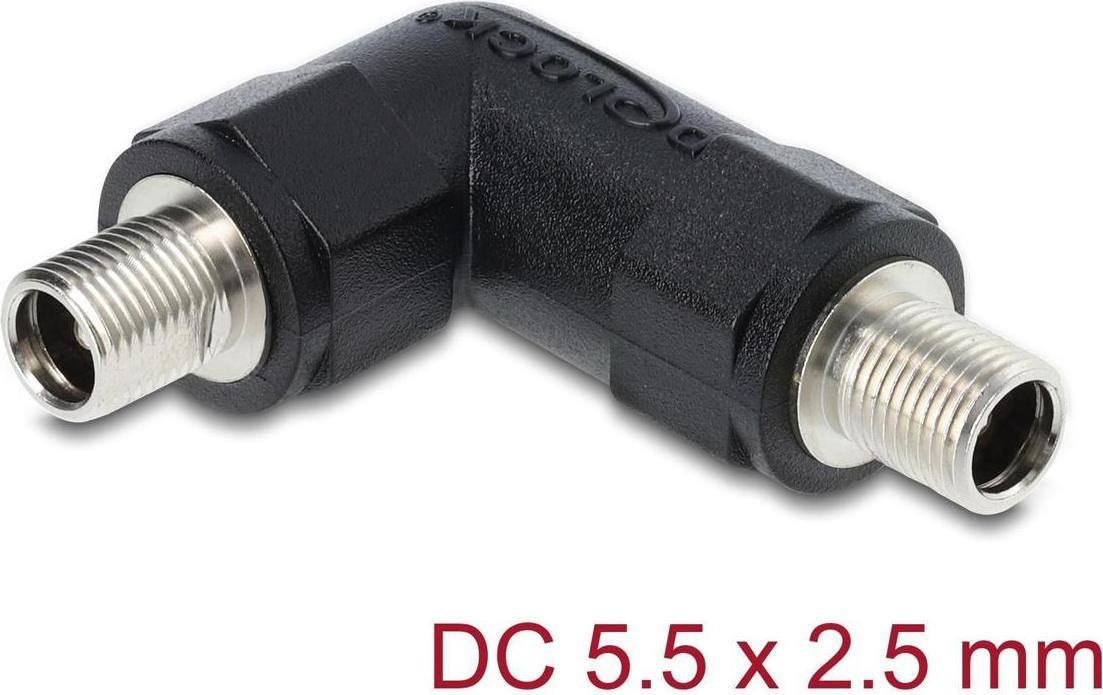 Delock 90944 DC 5.5 x 2.5 mm DC-stekker, Zwart