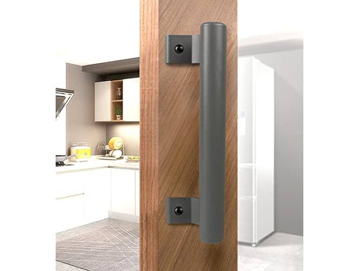 YUM Grijze aluminium handgreep schuifdeur tuin deur handvat zijgemonteerde handgreep met montageschroeven