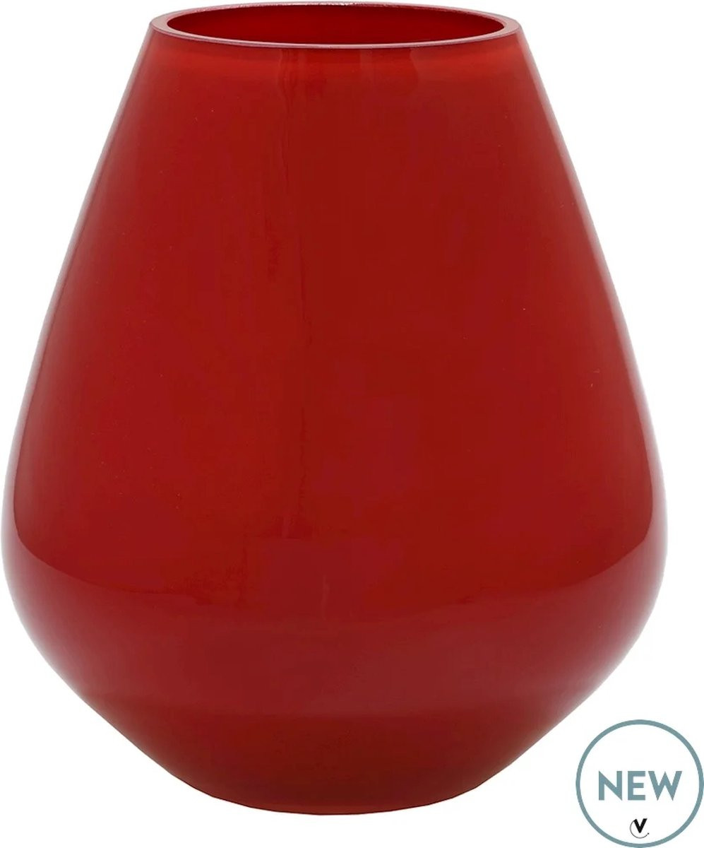 Vaas The World Tasman Bright Red Mondgeblazen glas Ø18 x H20 cm
