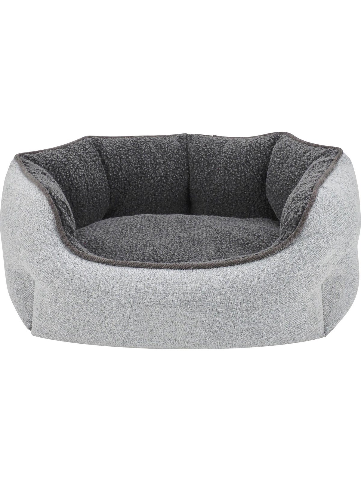 Bed Time Hundebett BASSE 75x60x24 cm. Hellgrau