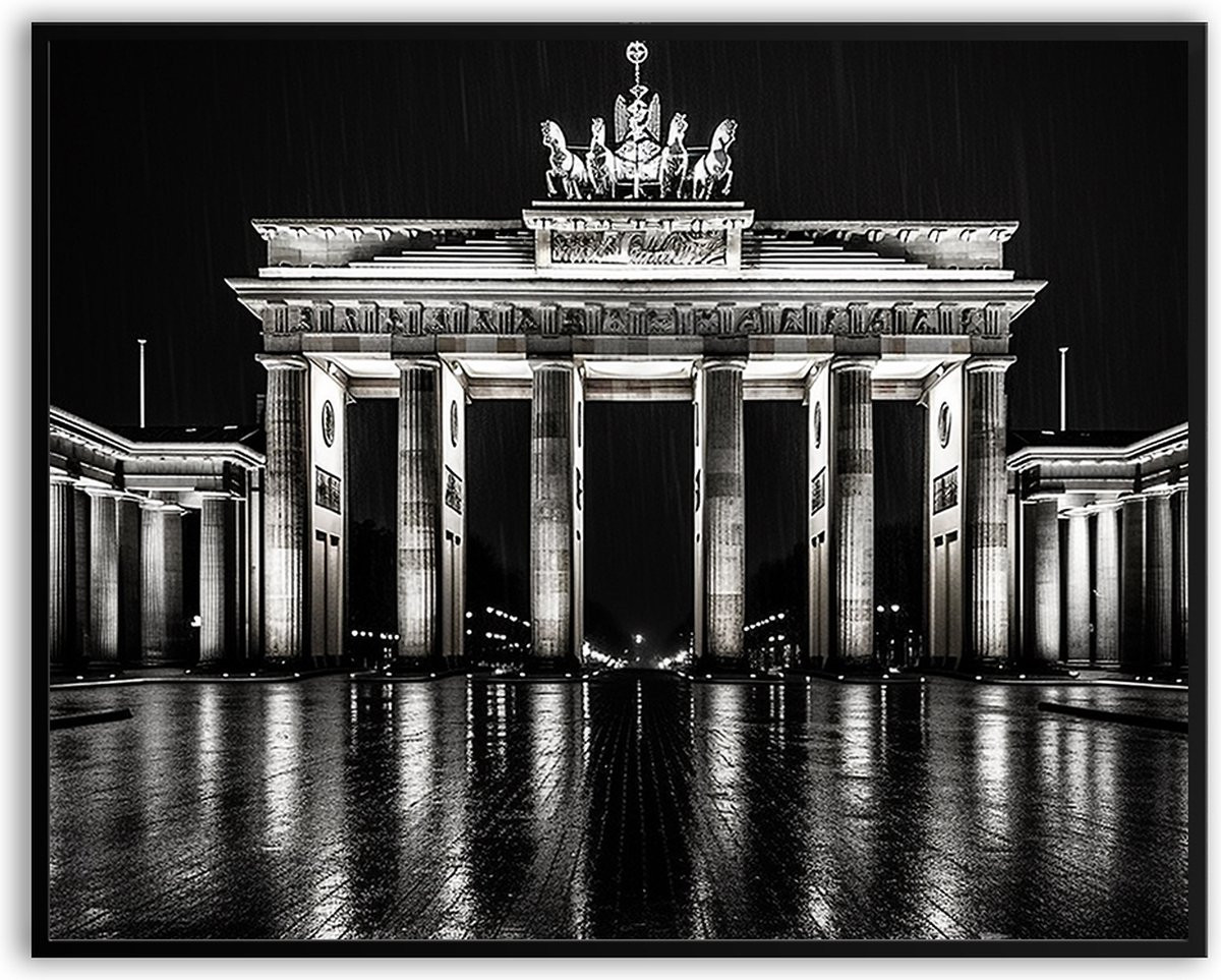 Fotolijst met Brandenburger Tor in Berlijn poster en glas, 50 x 70 cm