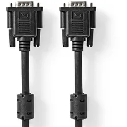 Nedis VGA-Kabel | VGA Stecker | 2.00 m | Schwarz - Vernickelt | Maximale Auflösung: 1280x768 | Rund | ABS | Label