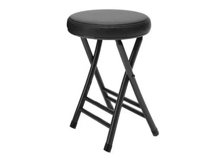 LuxusKollektion Barhocker Klappbarer Barhocker Gepolstert Schwarz (1 St)