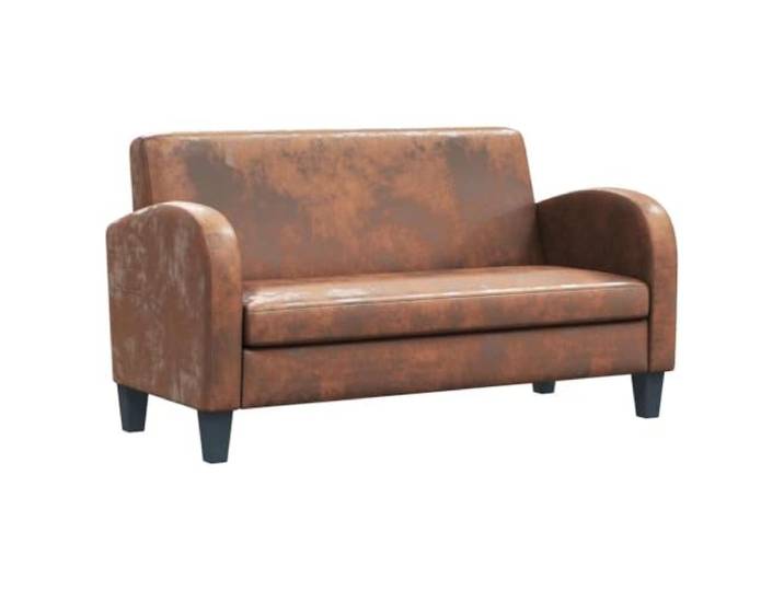 HEFZGDB 2-Sitzer Sofa Wildleder-Optik Braun mit Massivholzgestell - Bequemes Polstermöbel für Wohnzimmer und Innenausstattung, Klassisches Design mit robuster Konstruktion