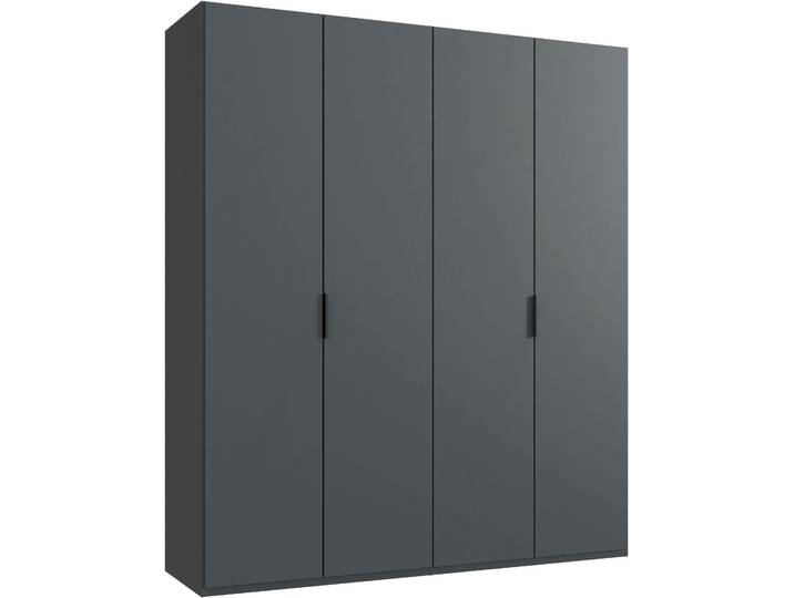 Kleiderschrank WIMEX Oxford by fresh to go, in 3 Breiten, Made in Germany , grau (grafit), B:200cm H:236cm T:58cm, Holzwerkstoff, Schränke, Kleiderschrank, mit hochwertigen Falttüren für den perfekten Überblick