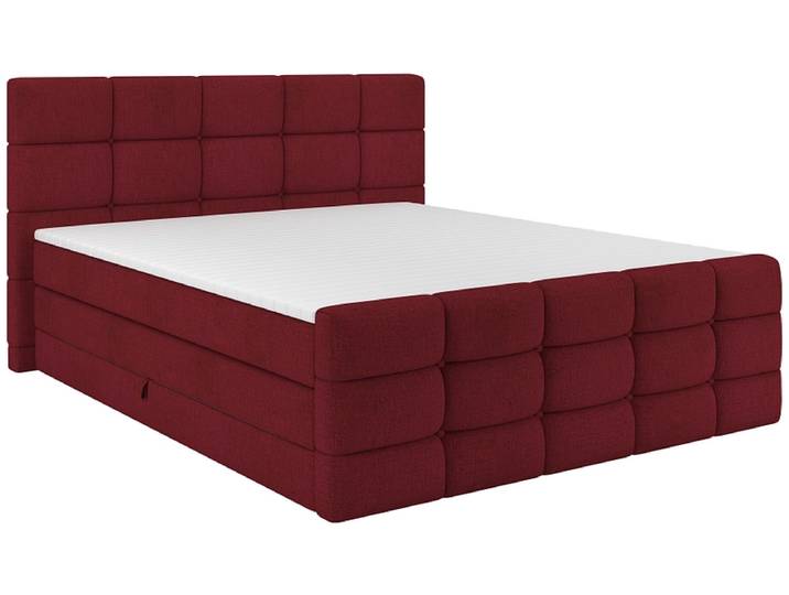 Boxspringbett SHADOW bordeau 160x200cm fest