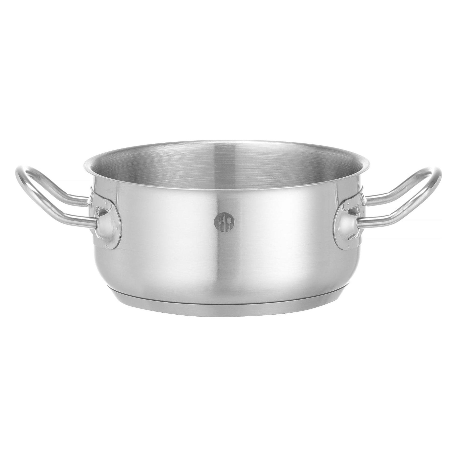 Hendi Bratentopf 1.5 Liter ohne Deckel (Bräter + Schmortopf, Bratpfanne, Kochtopf, Edelstahl, 16 x 7.50 cm) (837641)