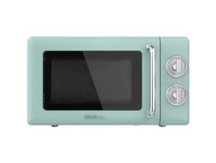 Cecotec Micro-ondes Mécanique avec Grill de 20 L Proclean 3110 Retro Vert: 700 W 6 Niveaux Minuterie Décongélation