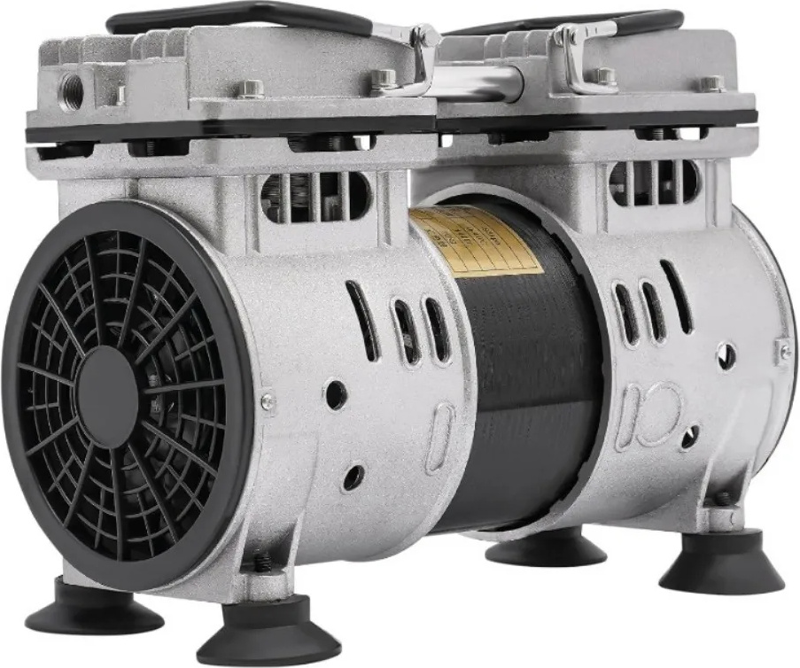 Ölfreie Vakuumpumpe, 550W Leistung, 1400 U/min Geschwindigkeit, geringe Geräuschentwicklung, Silber
