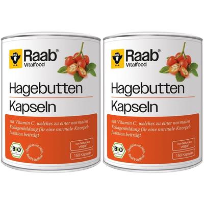 Raab Vitalfood Hagebutte Bio Kapseln 2x 2x150 St