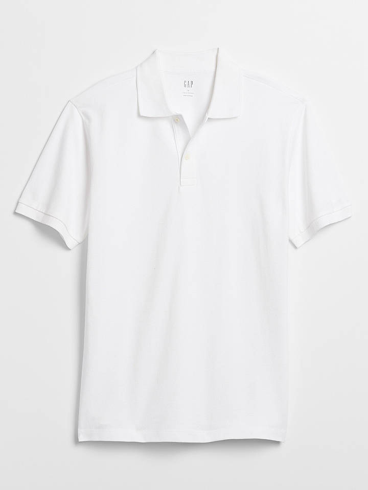GAP Poloshirt in Weiß - S