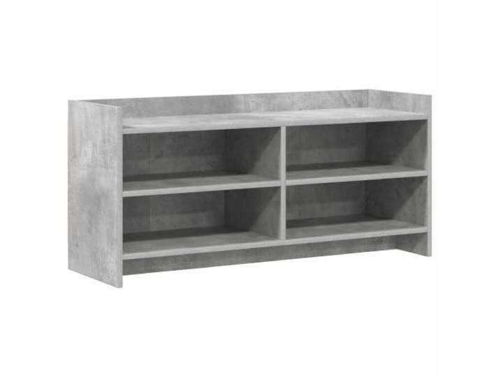 PUGYNBK TV-Möbel, Massivholz, 100 cm, Betongrau Mehrfachaufbewahrung, rechteckige Form, leicht zu reinigen, einfache Montage