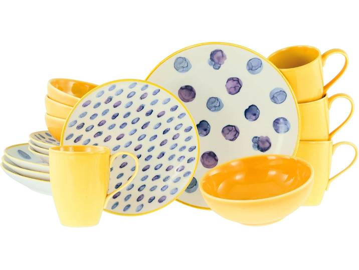 CreaTable Teller-Set Blau/Gelb
