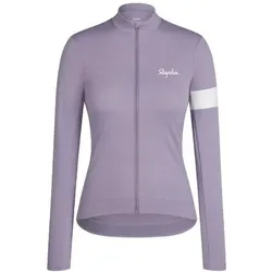 Rapha, Damen, Velotrikot, Women's Core Thermal Long Sleeve Jersey - Radtrikot - Damen (M), Weiss, Grau, M