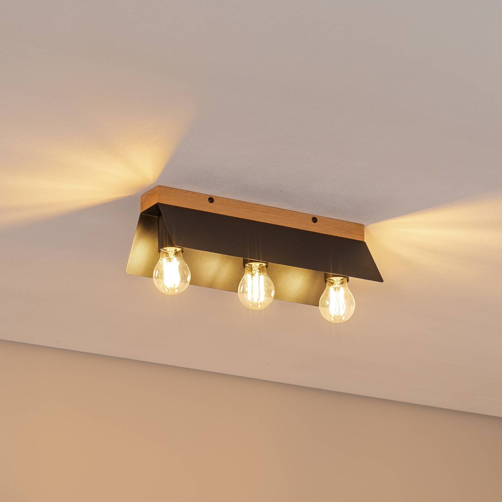 Deckenlampe Esme Lamkur, dimmbar, schwarz, für Wohn- / Esszimmer, Metall, Modern, Deckenlampe