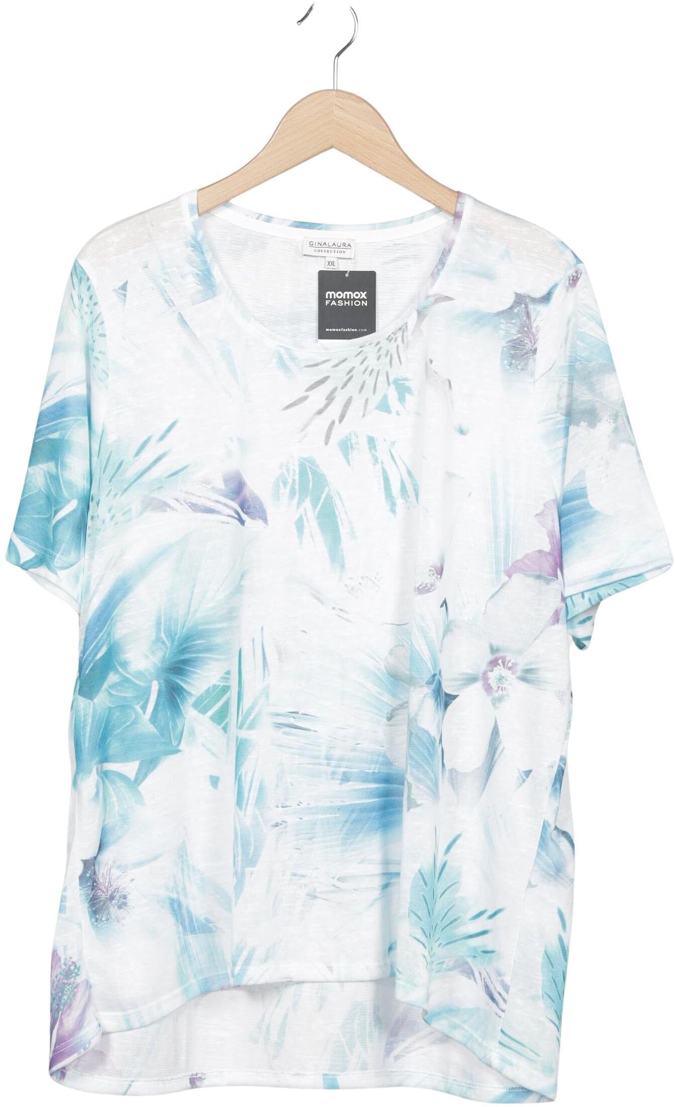 Gina Laura Damen T-Shirt, Mehrfarbig, Gr. Xxl, Synthetik - Second Hand