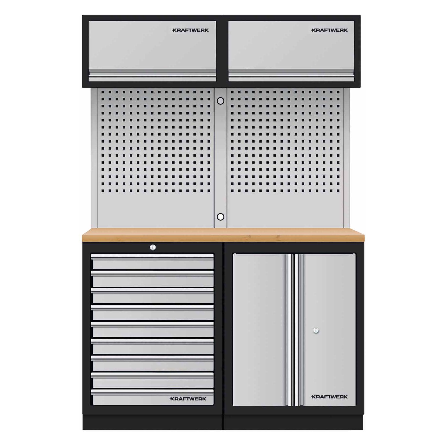 Kraftwerk Mobilio 2er Kombi Oberschrank, Buche Multiplex (136 cm, 200 cm) (3964K-9S-K2)