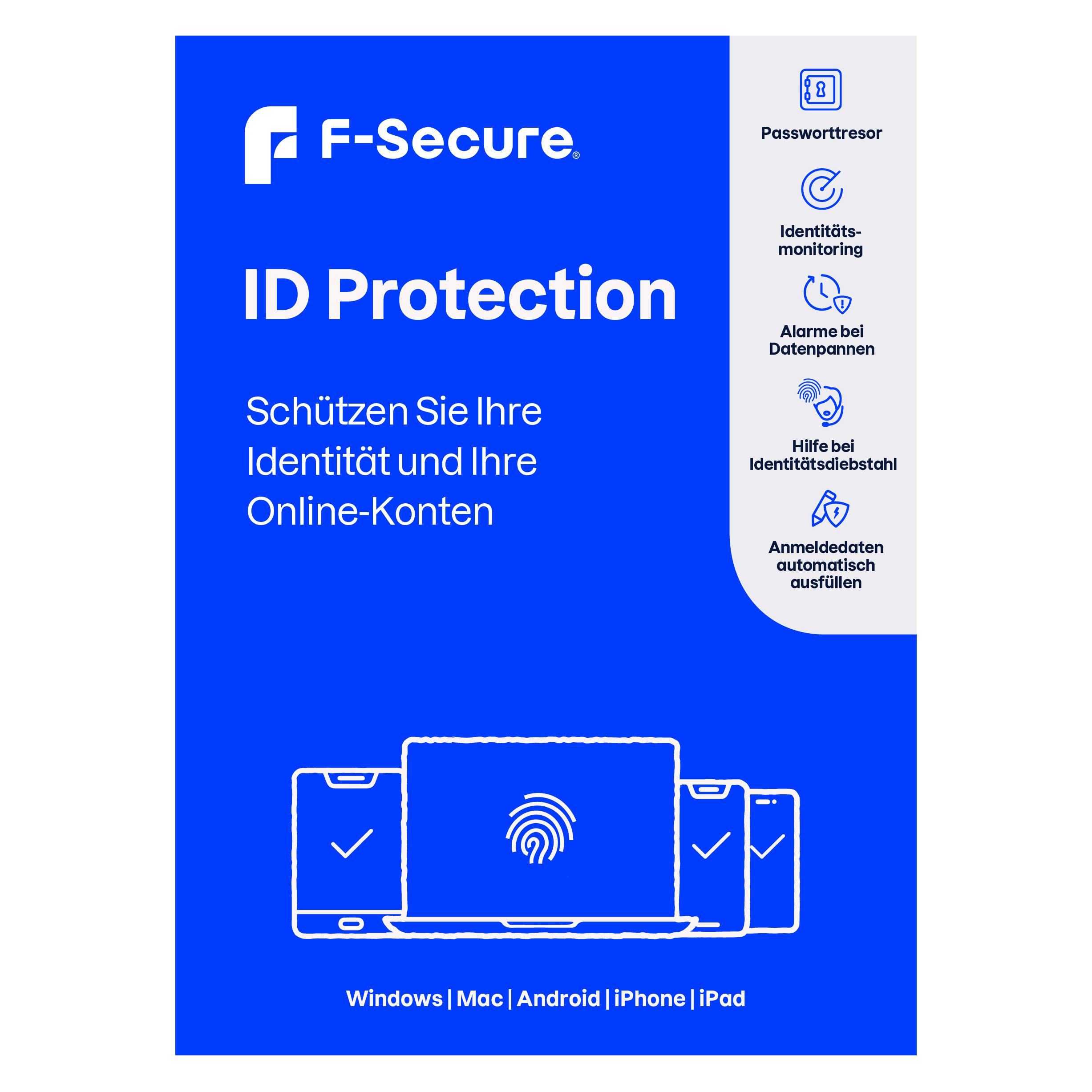 F-Secure ESD ID PROTECTION - 10 Devices 1 Year (10 User, 12 Monate) (FCKRBR1N010E2)