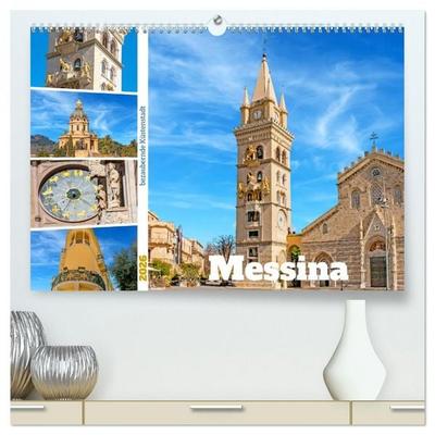Messina - bezaubernde Küstenstadt (hochwertiger Premium Wandkalender 2026 DIN A2 quer), Kunstdruck in Hochglanz