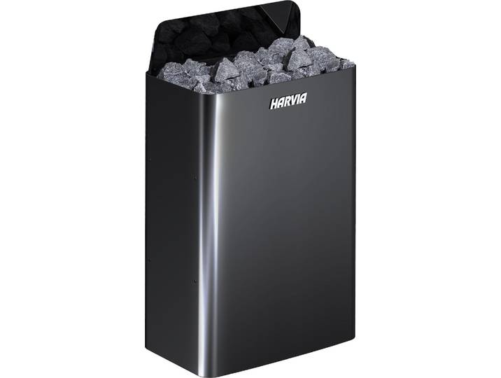 Poêles de sauna Harvia The Wall Black Steel E 1/3 phases 6\,0 kW séparée requise HSWE600400M