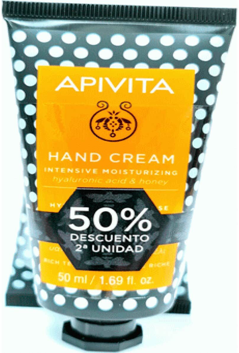 Apivita Duplo Crema Manos Intensiva Ácido Hialurónicoy Miel 2 X50 ml