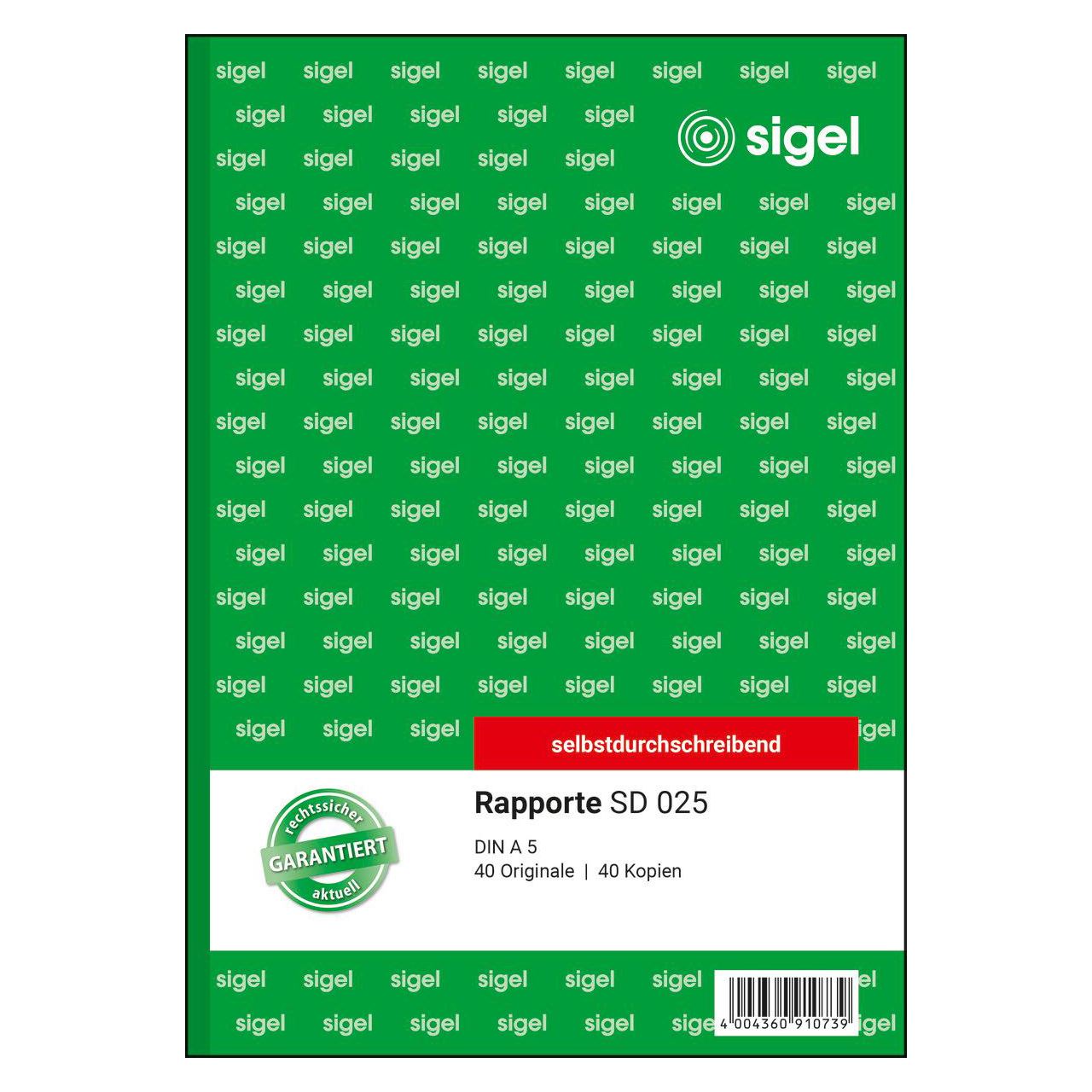 SIGEL Rapport Formularbuch SD025