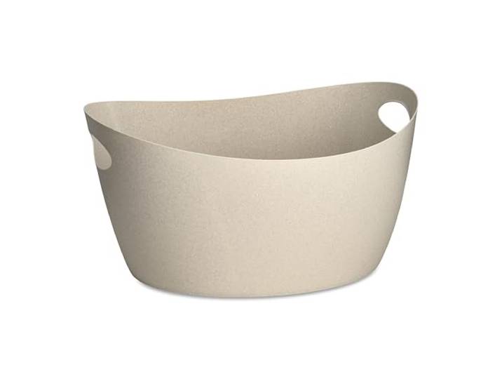 Koziol BOTTICHELLI L & XL Zuber 15 & 28 Liter Wanne Wäschekorb Aufbewahrung hochwertiger Kunststoff, robust, ineinander stapelbar Haushalt Bad Küche Kinderzimmer (recycled desert sand, L 15l)