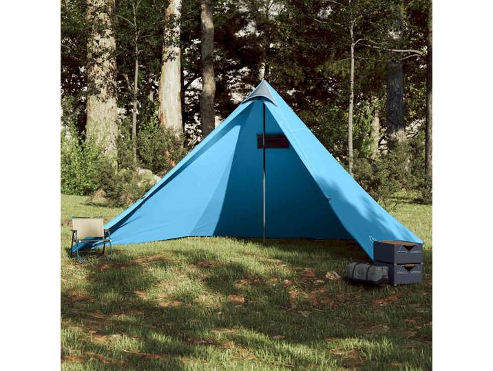 vidaXL Tipi-Familienzelt 7 Personen Blau Wasserdicht