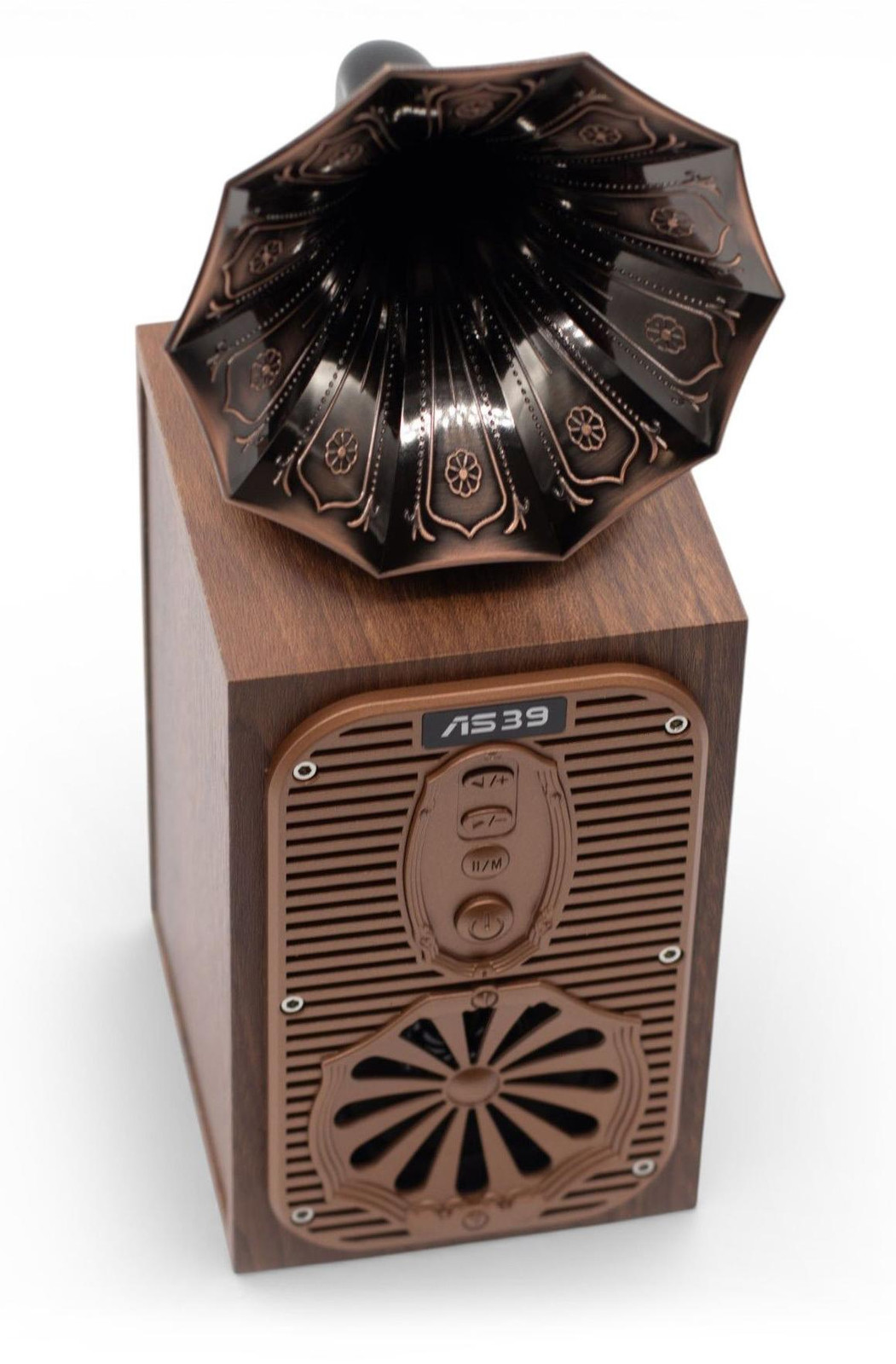 Ancient Wisdom Retro Bluetooth luidspreker in gramofoonstijl 8 watt extra groot