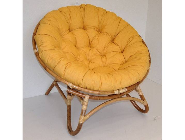 Rattani Rattanstuhl Rattan Papasansessel / Rattansessel, Papasan inkl. Polster
