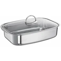 Schulte-Ufer Allzweck-Sicht-Bräter 6 L, Pfanne + Kochtopf, Silber