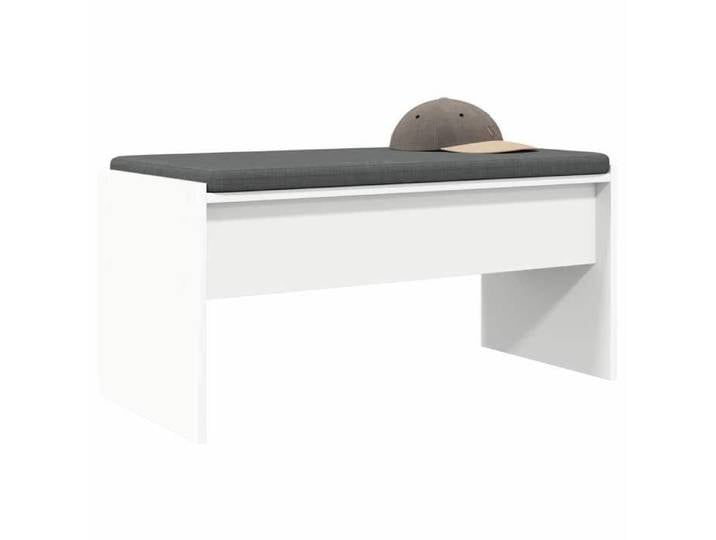 Banc de couloir ZENCORE - Blanc Banc d'entrée - Montage simple - avec coussin Blanc 80x38x46cm LH4600274
