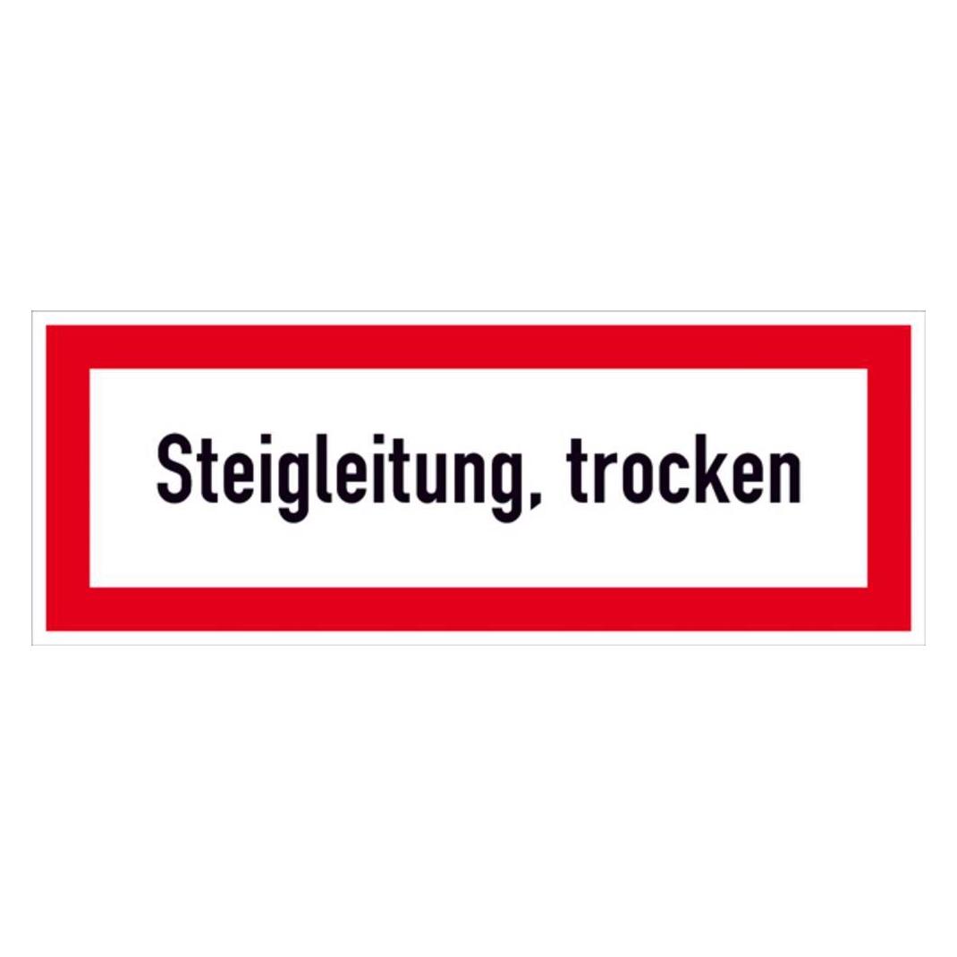 SafetyMarking Hinweisschild für die Feuerwehr Steigleitung trocken 29. (11.2619)