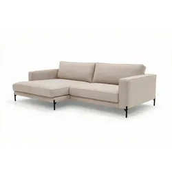Ecksofa Deep Free Stoff Grau Stone