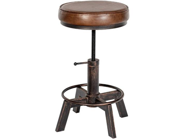 furnicato Hocker Sitzhocker Destin 44-63x42x42 cm bronze (1 St)